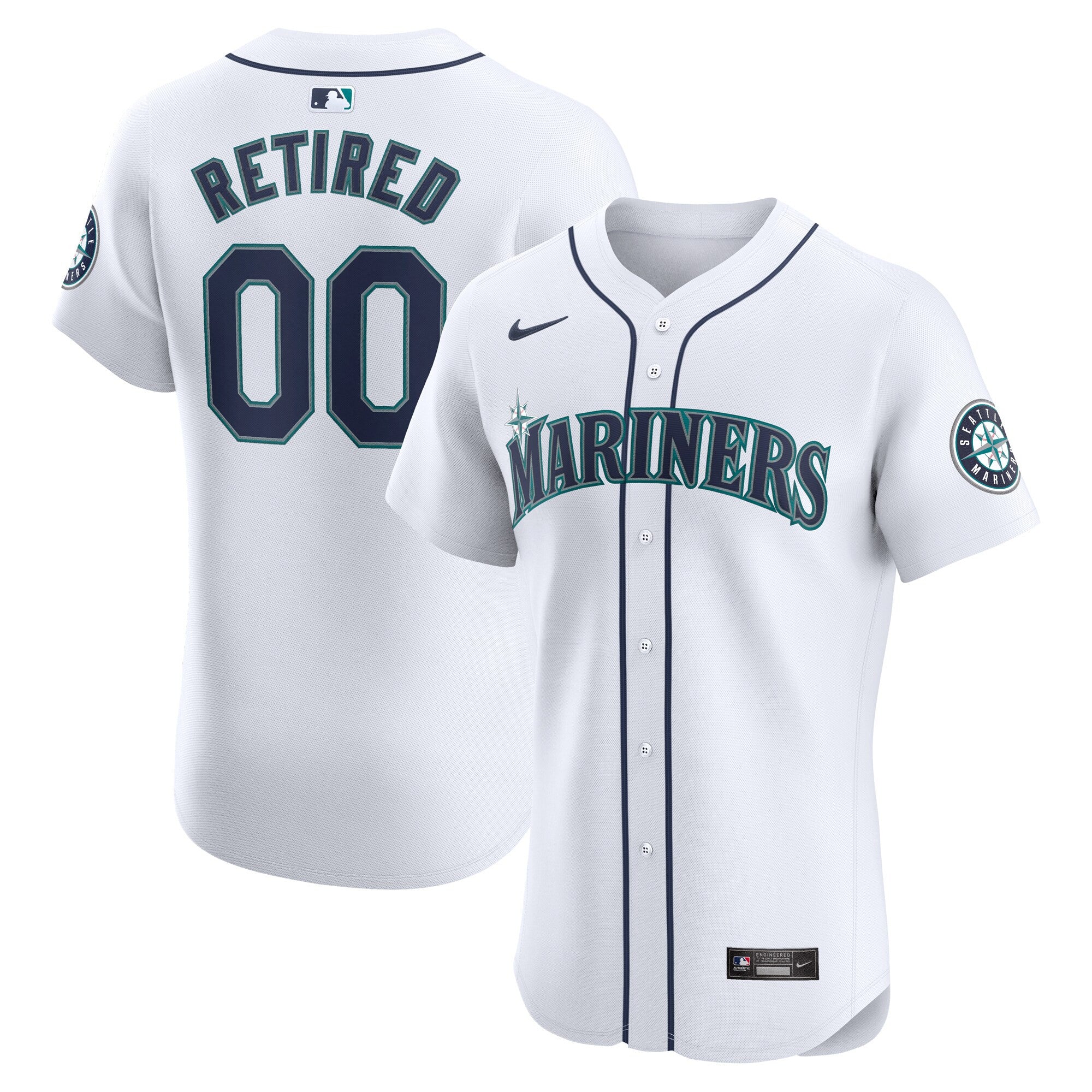 Seattle Mariners white Elite jersey