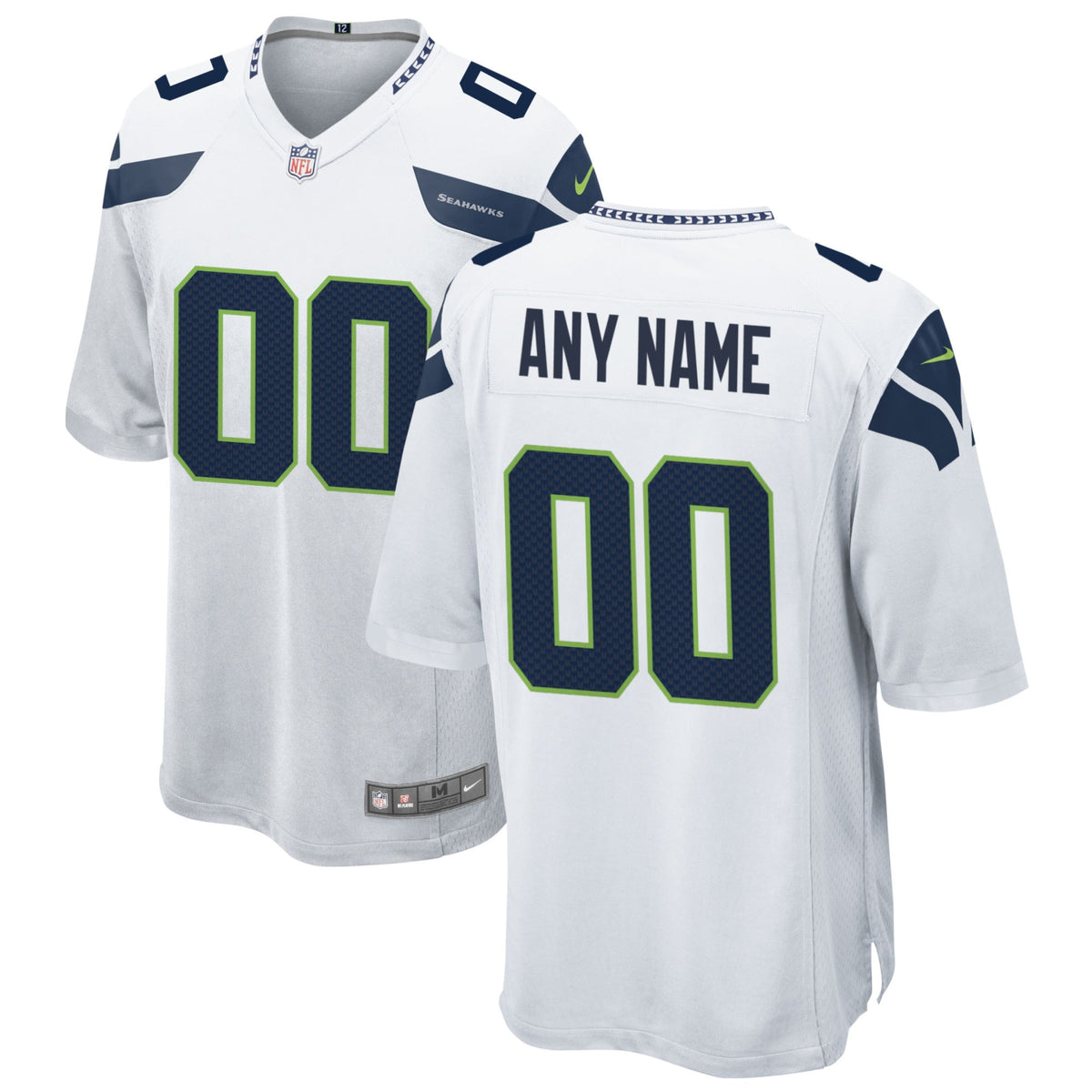 Custom Seattle Seahawks white jersey
