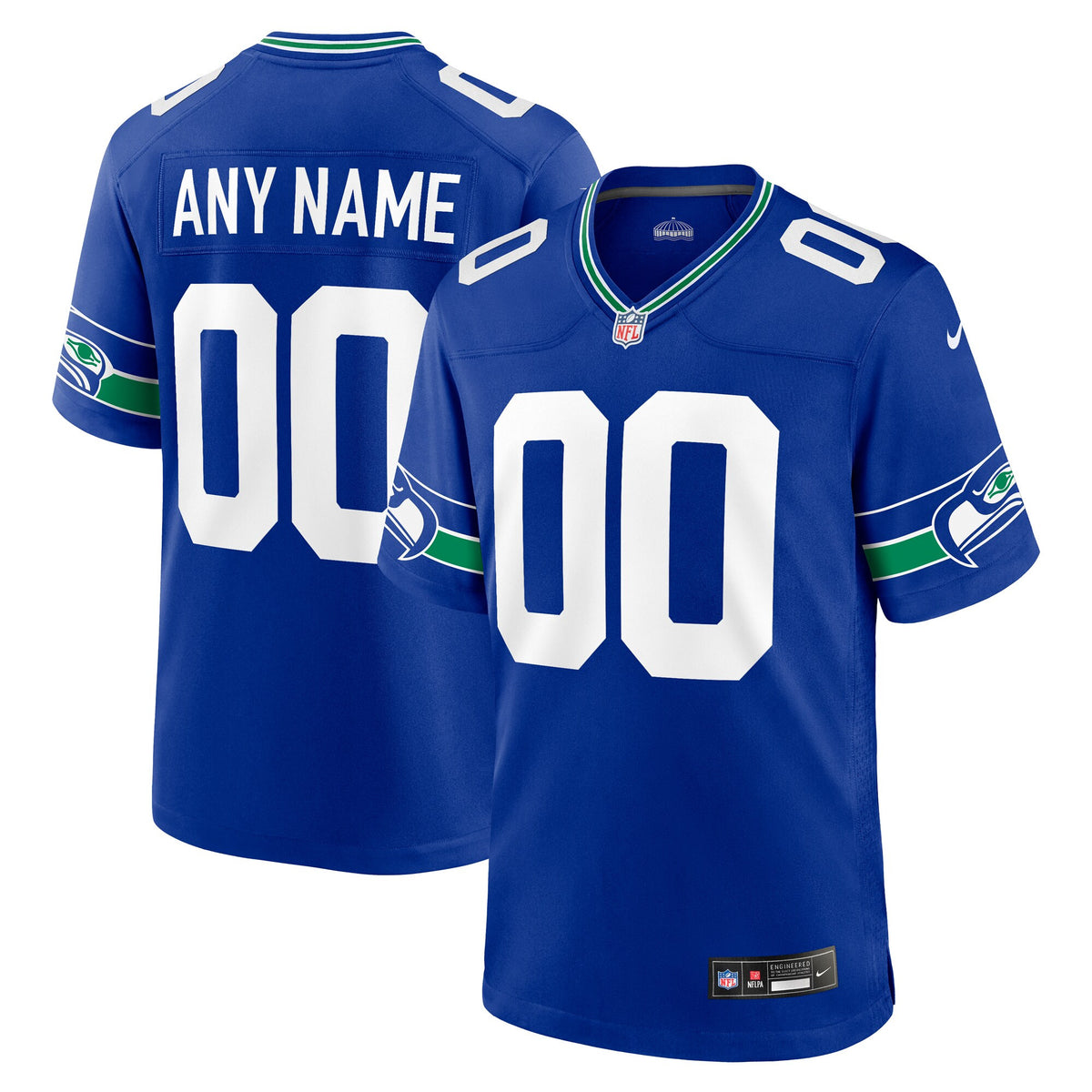 Seattle Seahawks royal Throwback jersey