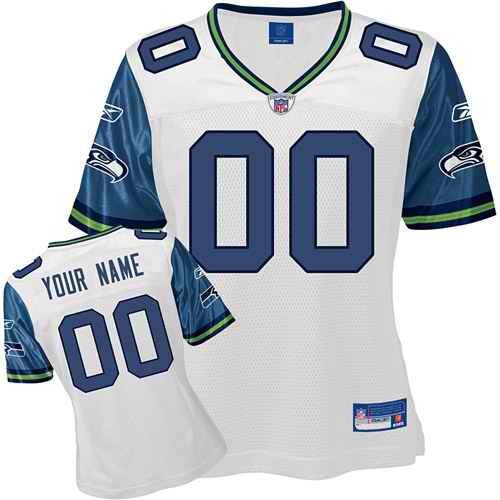 Custom Seattle Seahawks white jersey