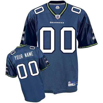 Custom Seattle Seahawks blue jersey