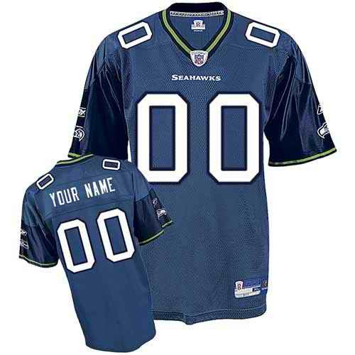 Custom Seattle Seahawks blue jersey