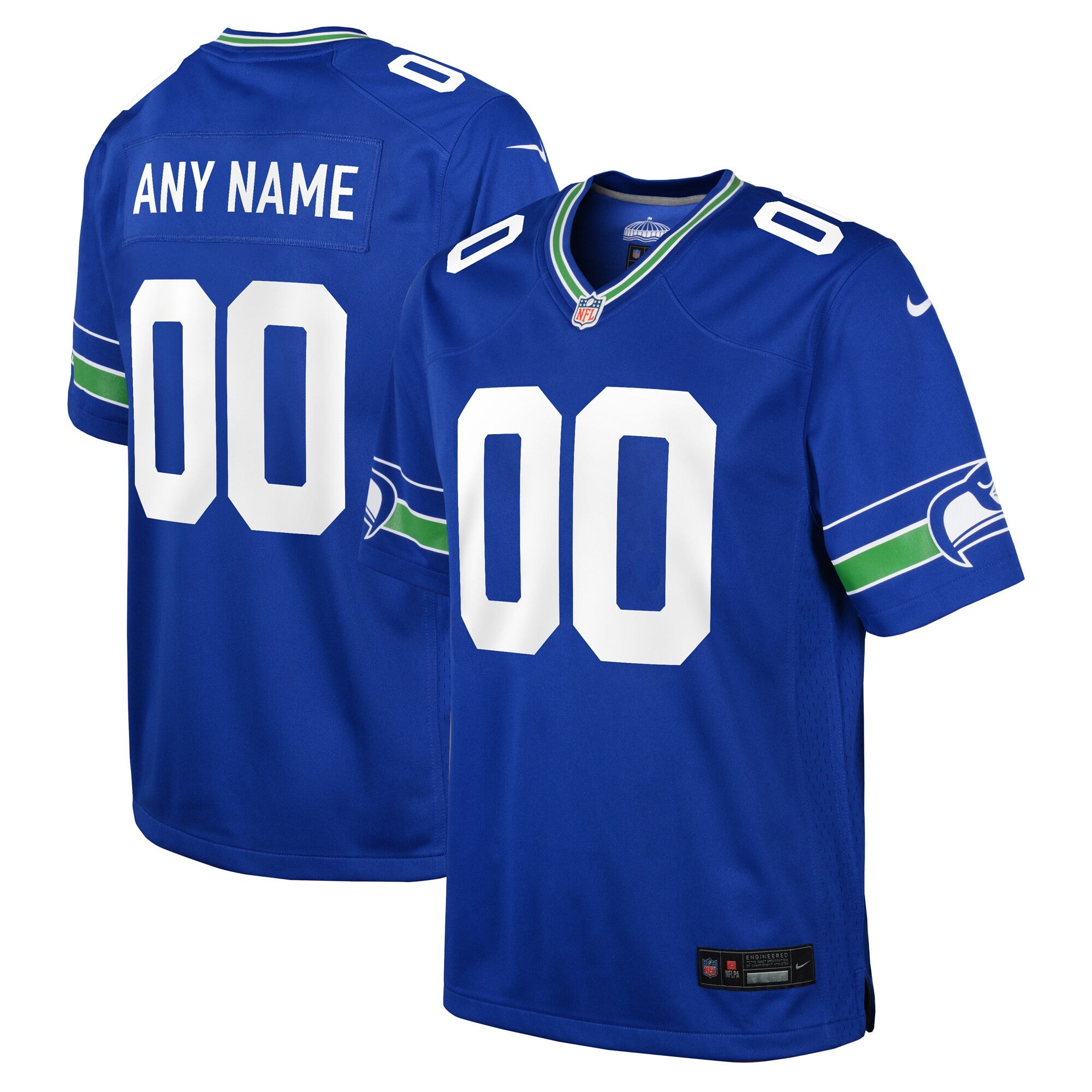 Seattle Seahawks royal Throwback jersey