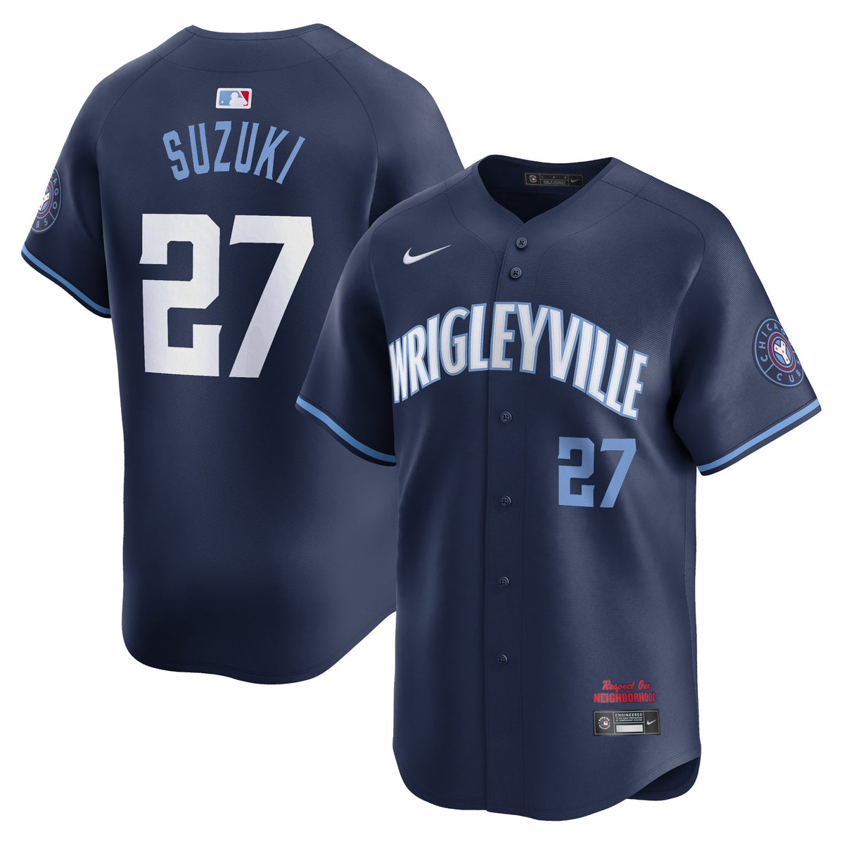 Seiya Suzuki Chicago Cubs navy City Connect jersey