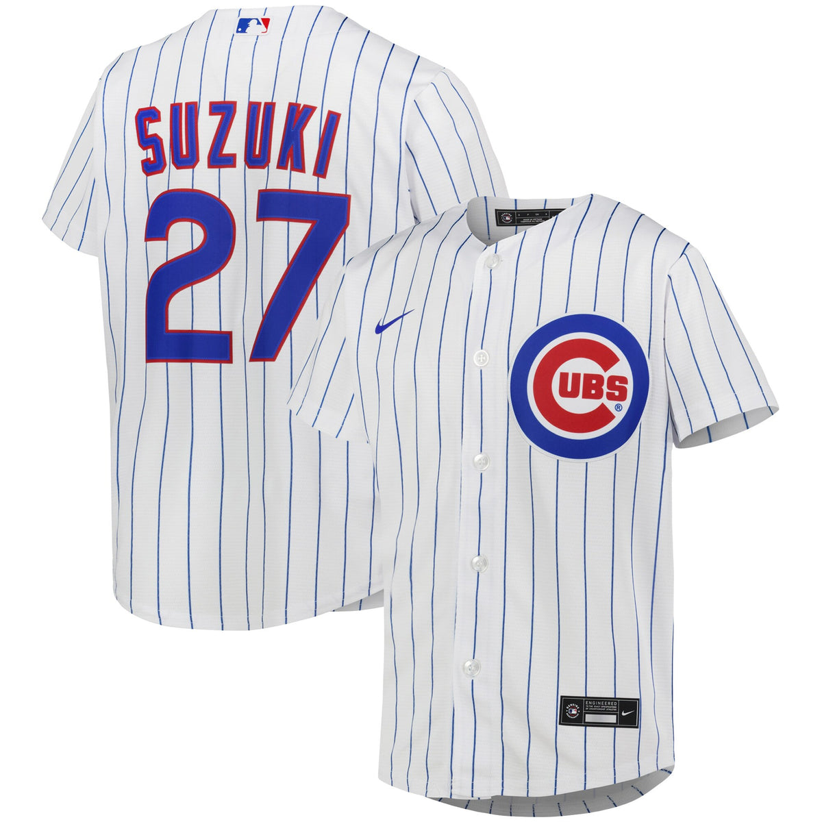 Seiya Suzuki Chicago Cubs white Alternate jersey