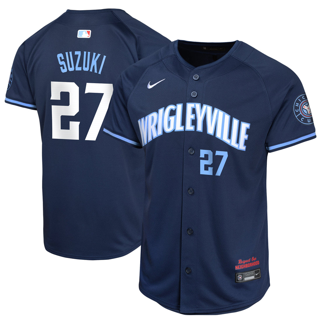 Seiya Suzuki Chicago Cubs navy City Connect jersey