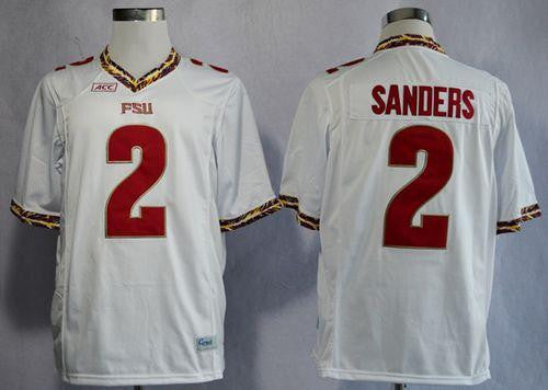 Deion Sanders Florida State Seminoles white jersey