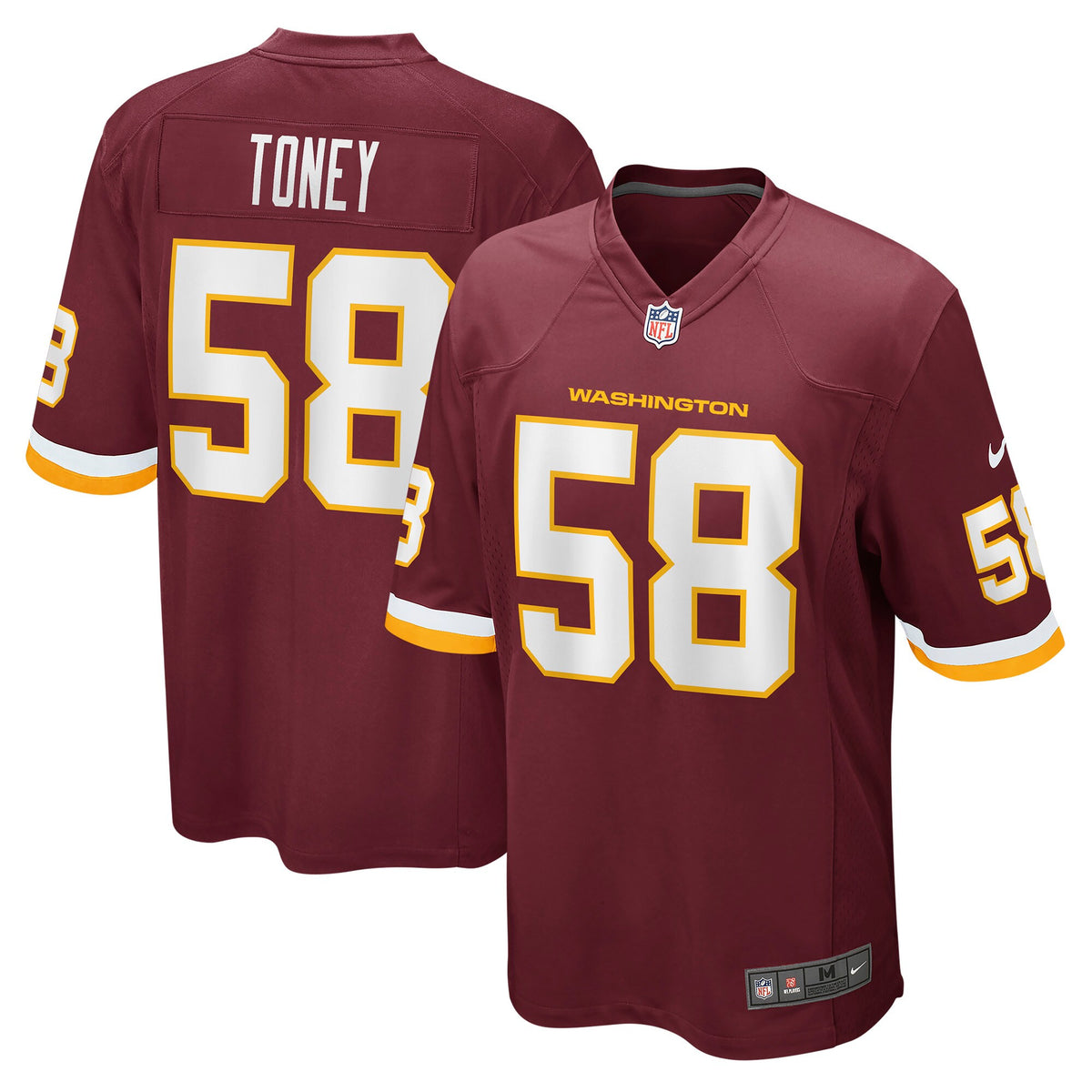 Shaka Toney Washington Washington Commanders burgundy jersey