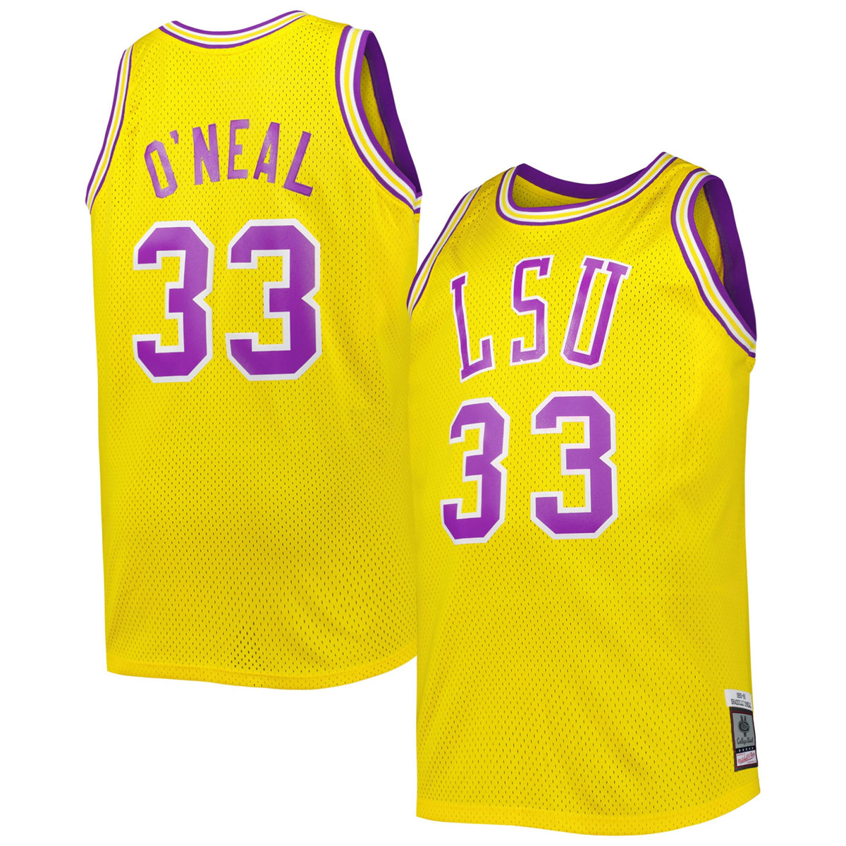 Shaquille O'neal LSU Tigers gold jersey