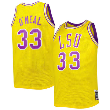 Shaquille O'neal LSU Tigers gold jersey