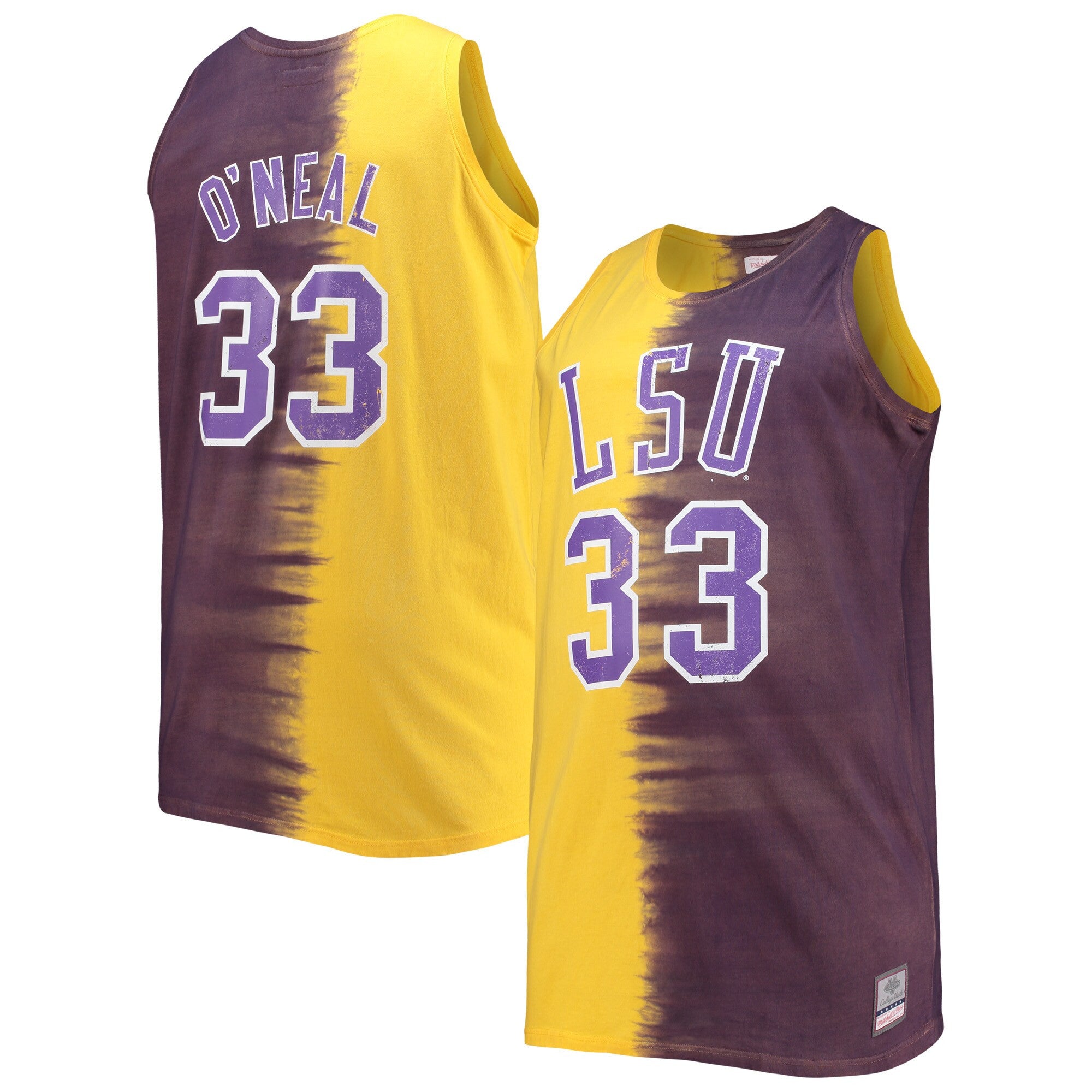 Shaquille O'neal Tie-dye LSU Tigers purple jersey
