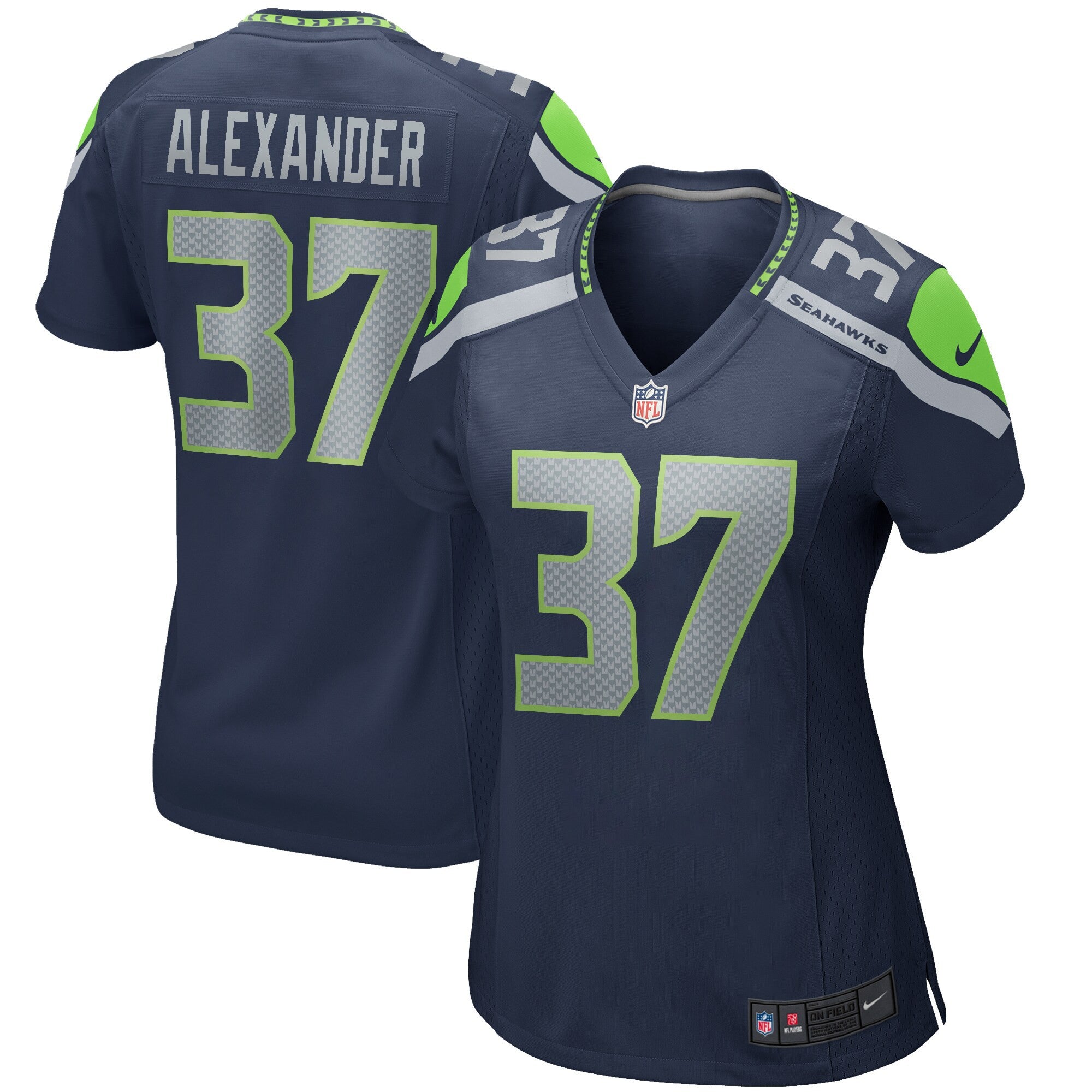 Shaun Alexander Seattle Seahawks navy Game jersey