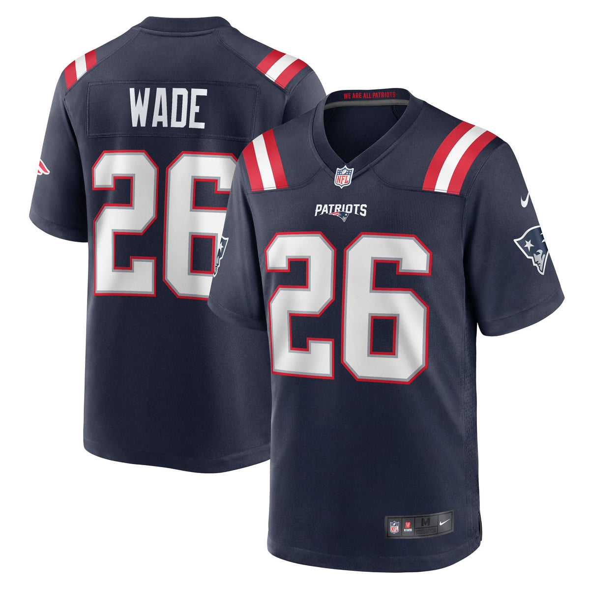 Shaun Wade New England Patriots navy jersey