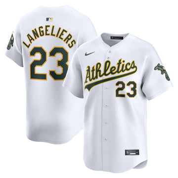Shea Langeliers Oakland Athletics white Limited jersey