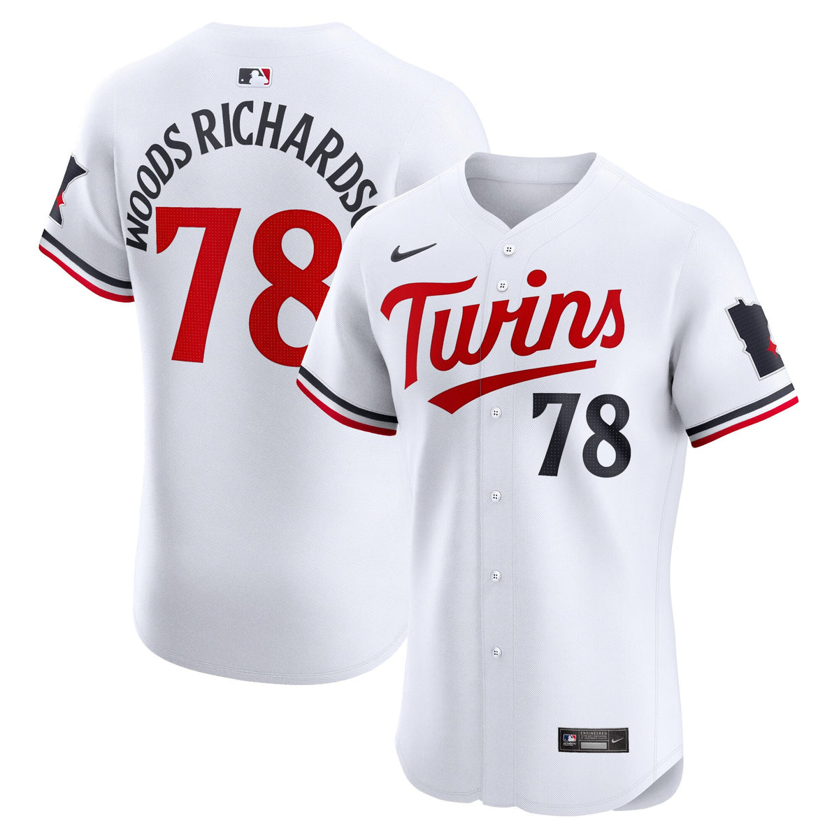 Simeon Woods Richardson Minnesota Twins white Elite jersey