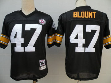 Size Xxxxl Mel Blount Pittsburgh Steelers black Throwback jersey