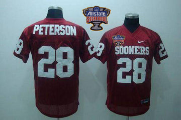 Adrian Peterson Oklahoma Sooners red jersey