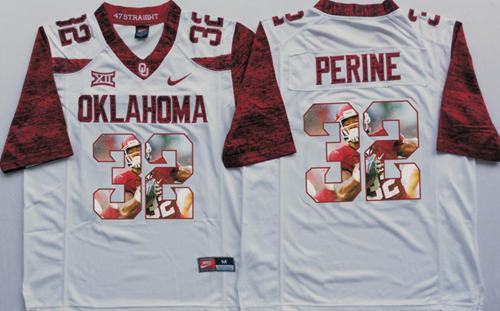 Samaje Perine Oklahoma Sooners white Fashion jersey