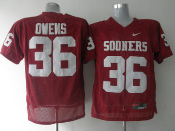 Steve Owens Oklahoma Sooners red jersey