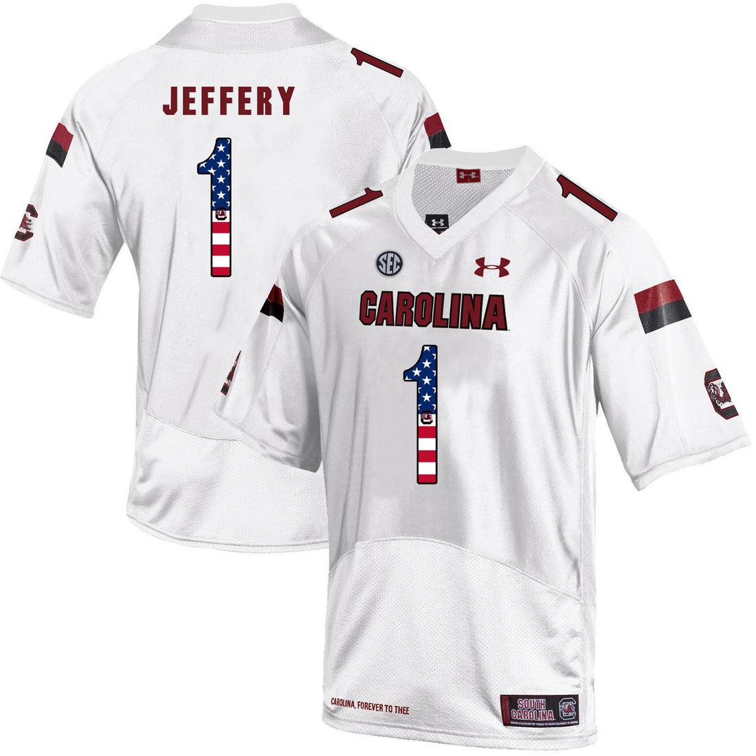 Alshon Jeffery South Carolina Gamecocks white jersey