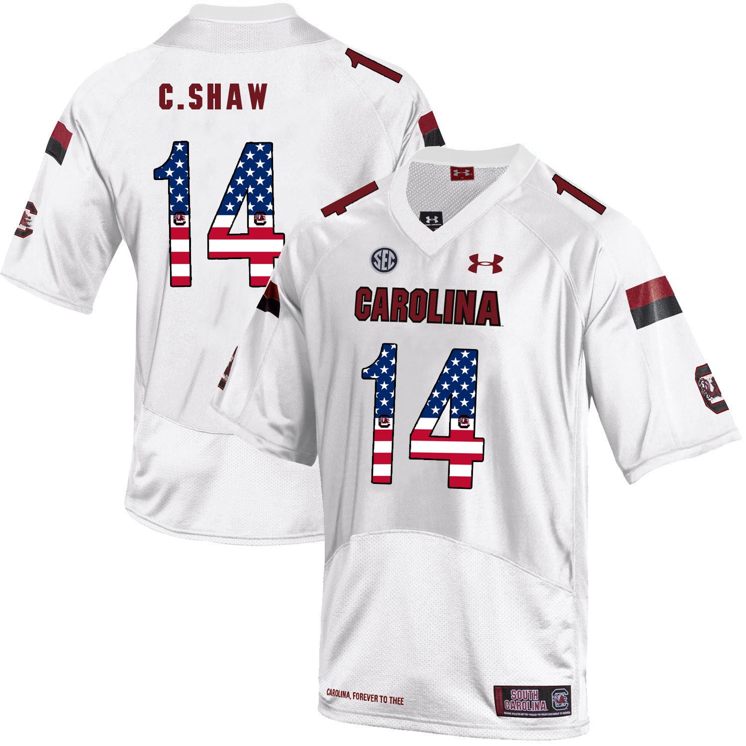Connor Shaw South Carolina Gamecocks white jersey