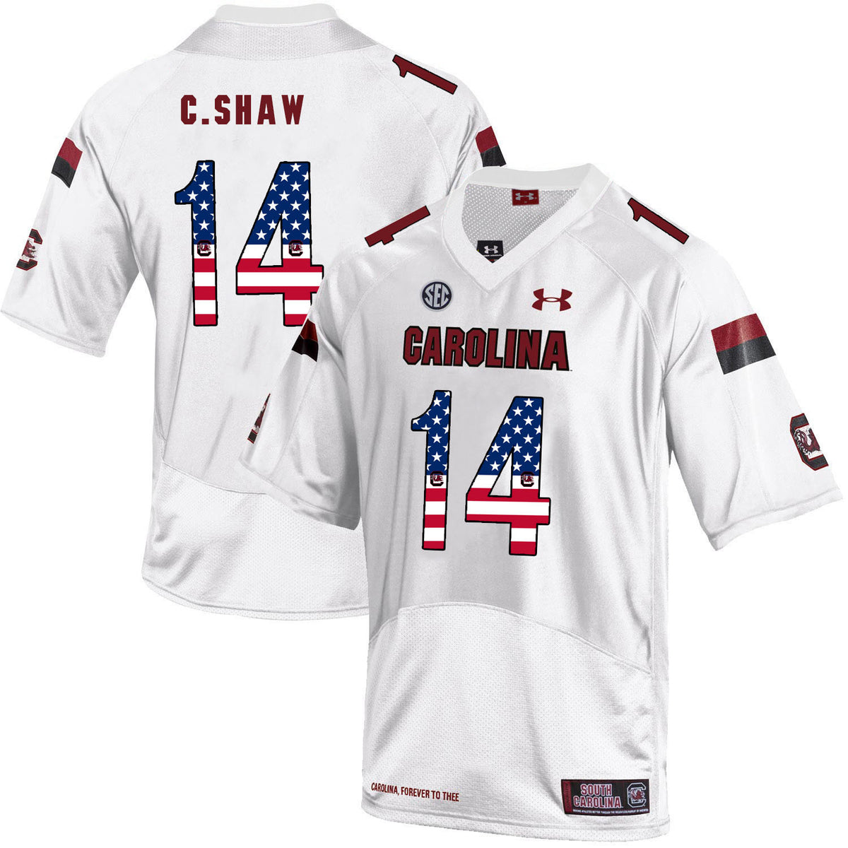 Connor Shaw South Carolina Gamecocks white jersey