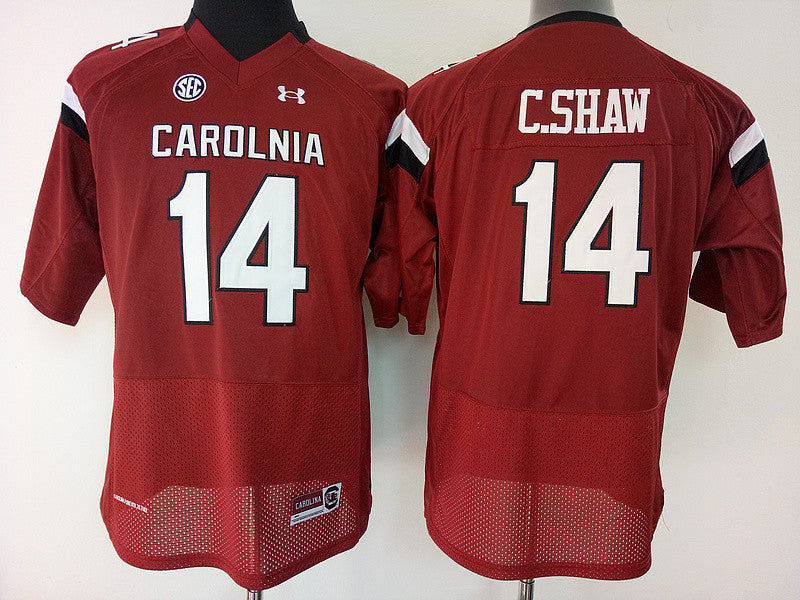 C.Shaw South Carolina Gamecocks red jersey