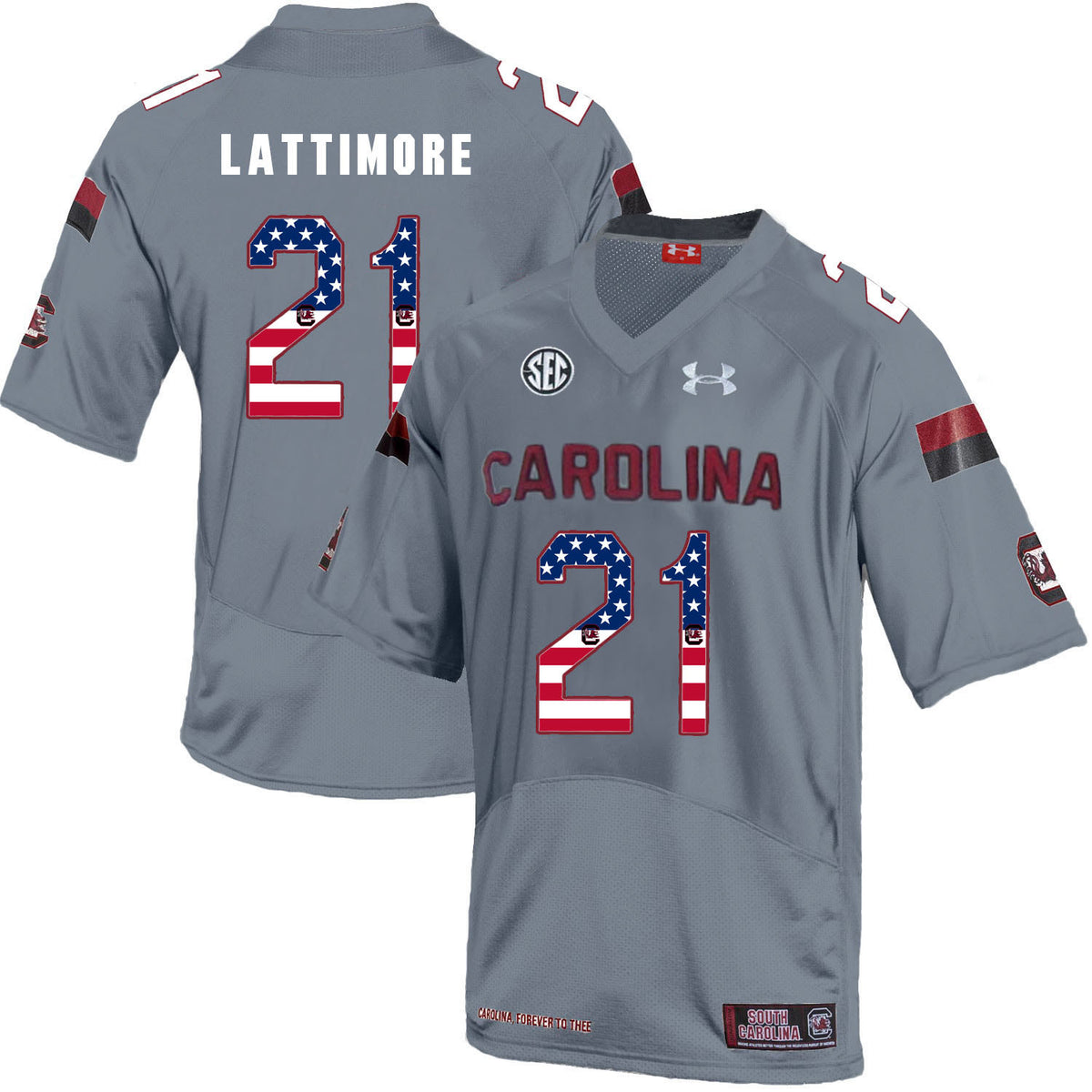 Marcus Lattimore South Carolina Gamecocks gray jersey