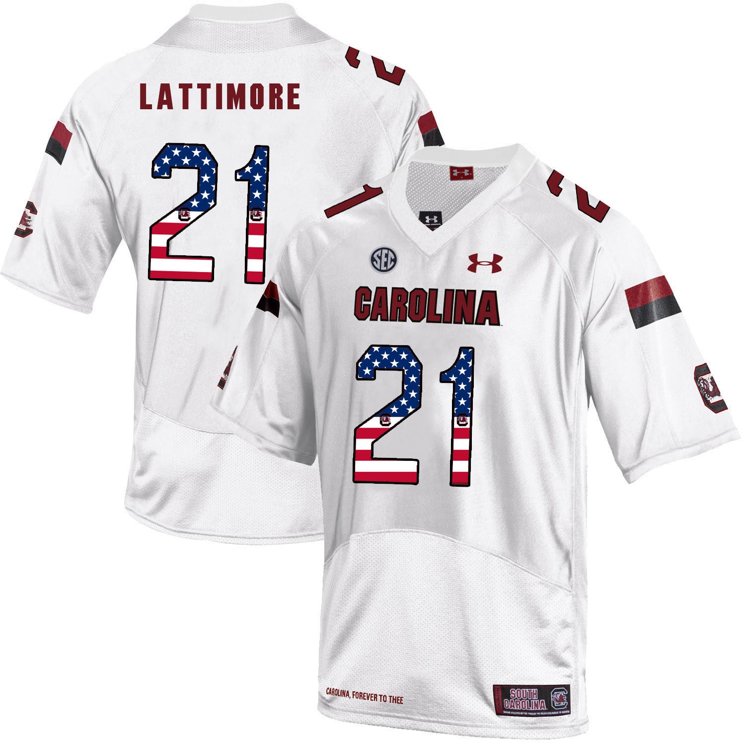 Marcus Lattimore South Carolina Gamecocks white jersey