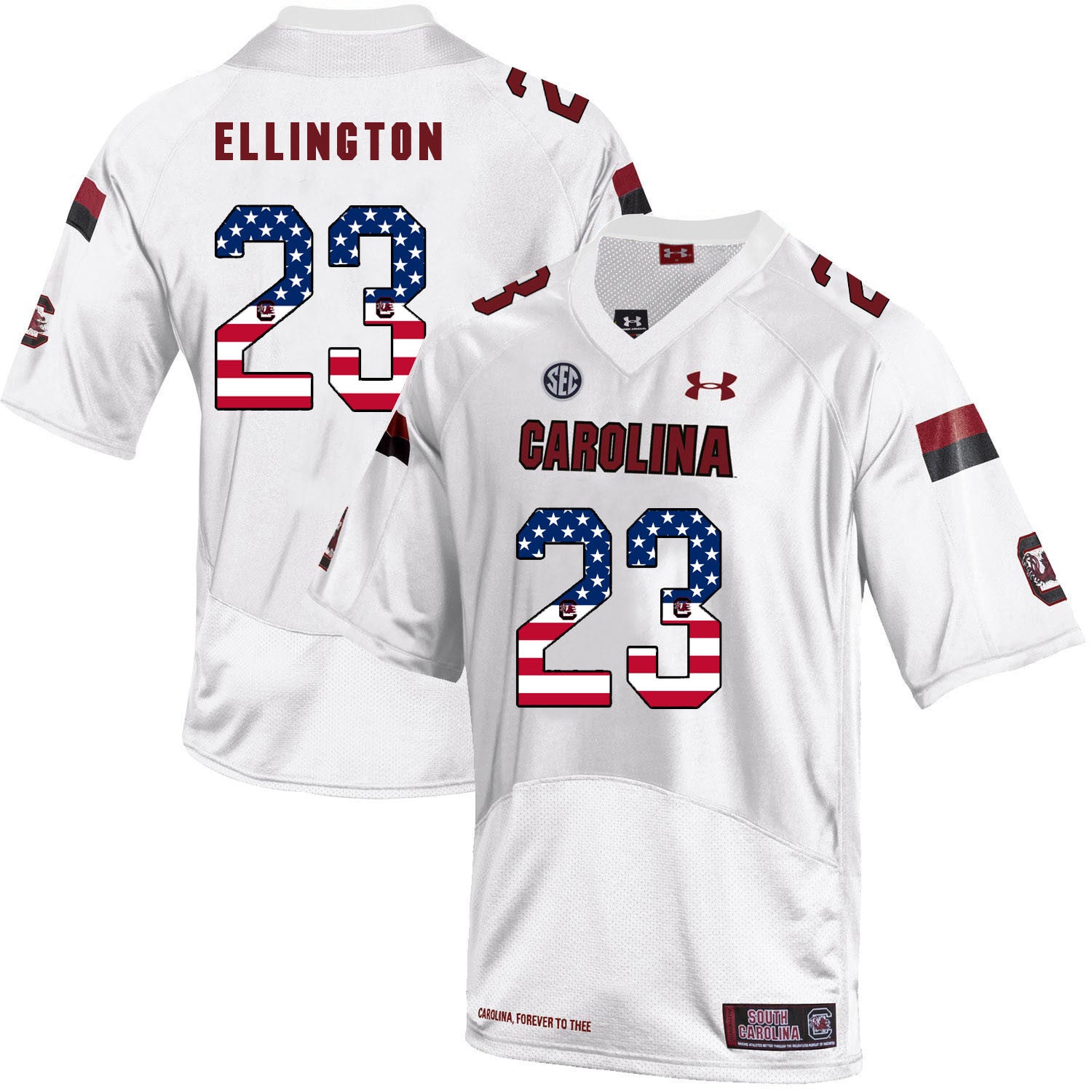 Bruce Ellington South Carolina Gamecocks white jersey