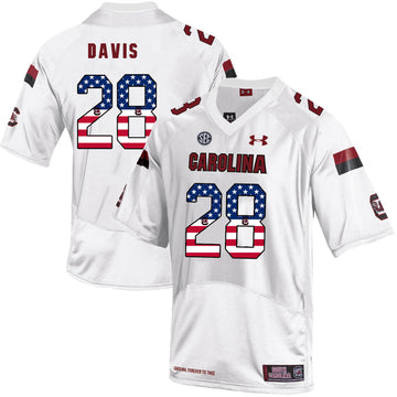 Mike Davis South Carolina Gamecocks white jersey