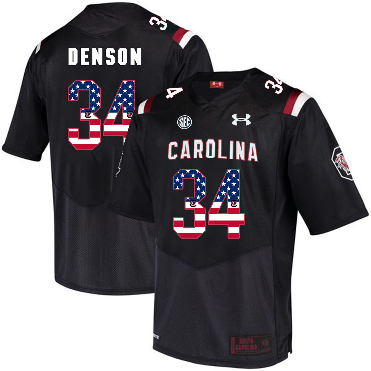 Mon Denson South Carolina Gamecocks black jersey