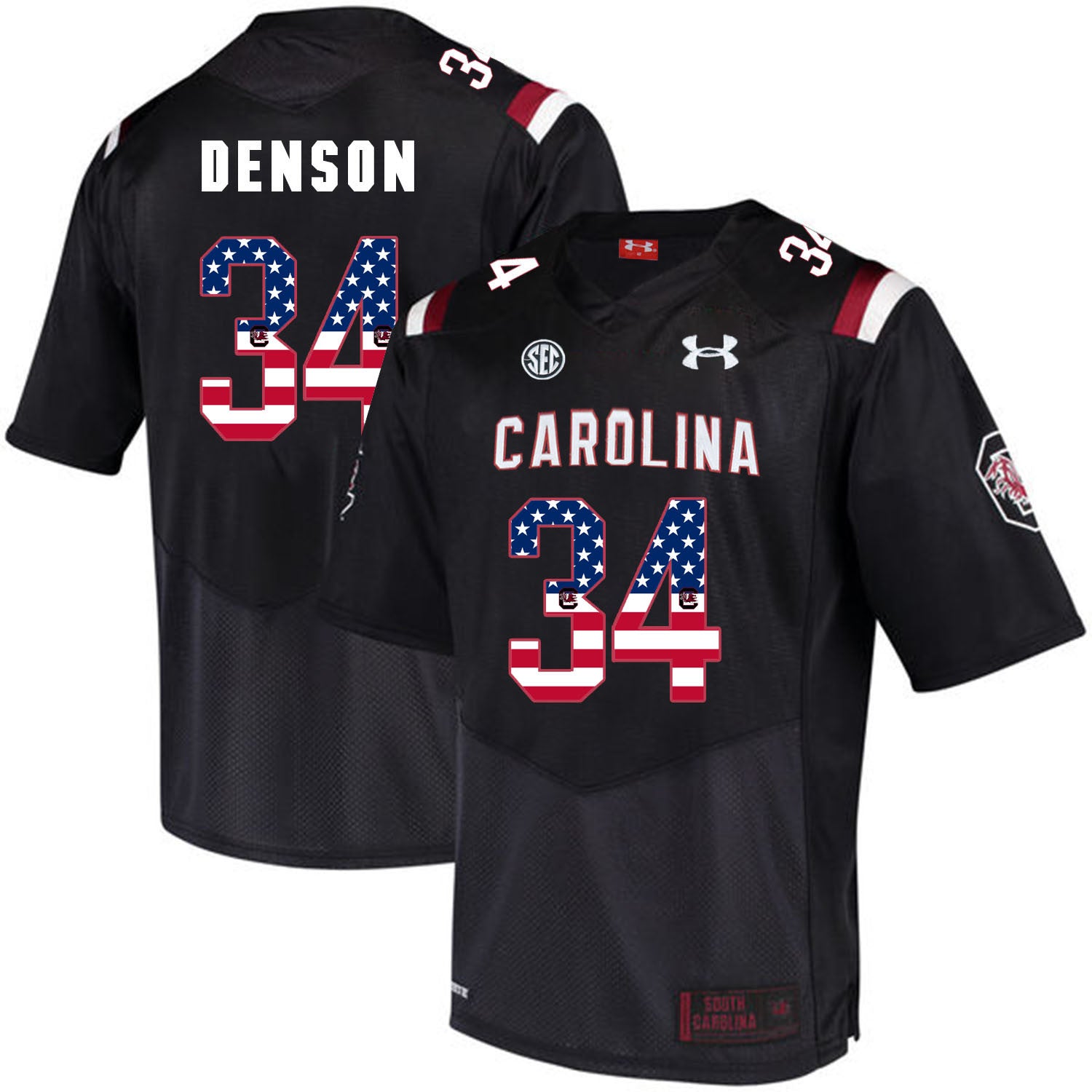 Mon Denson South Carolina Gamecocks black jersey