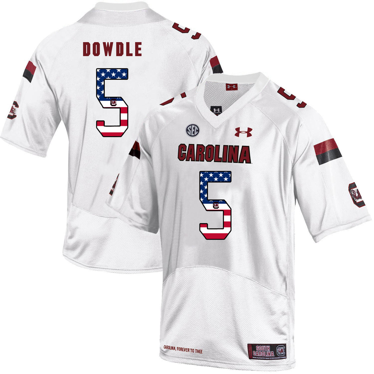 Rico Dowdle South Carolina Gamecocks white jersey