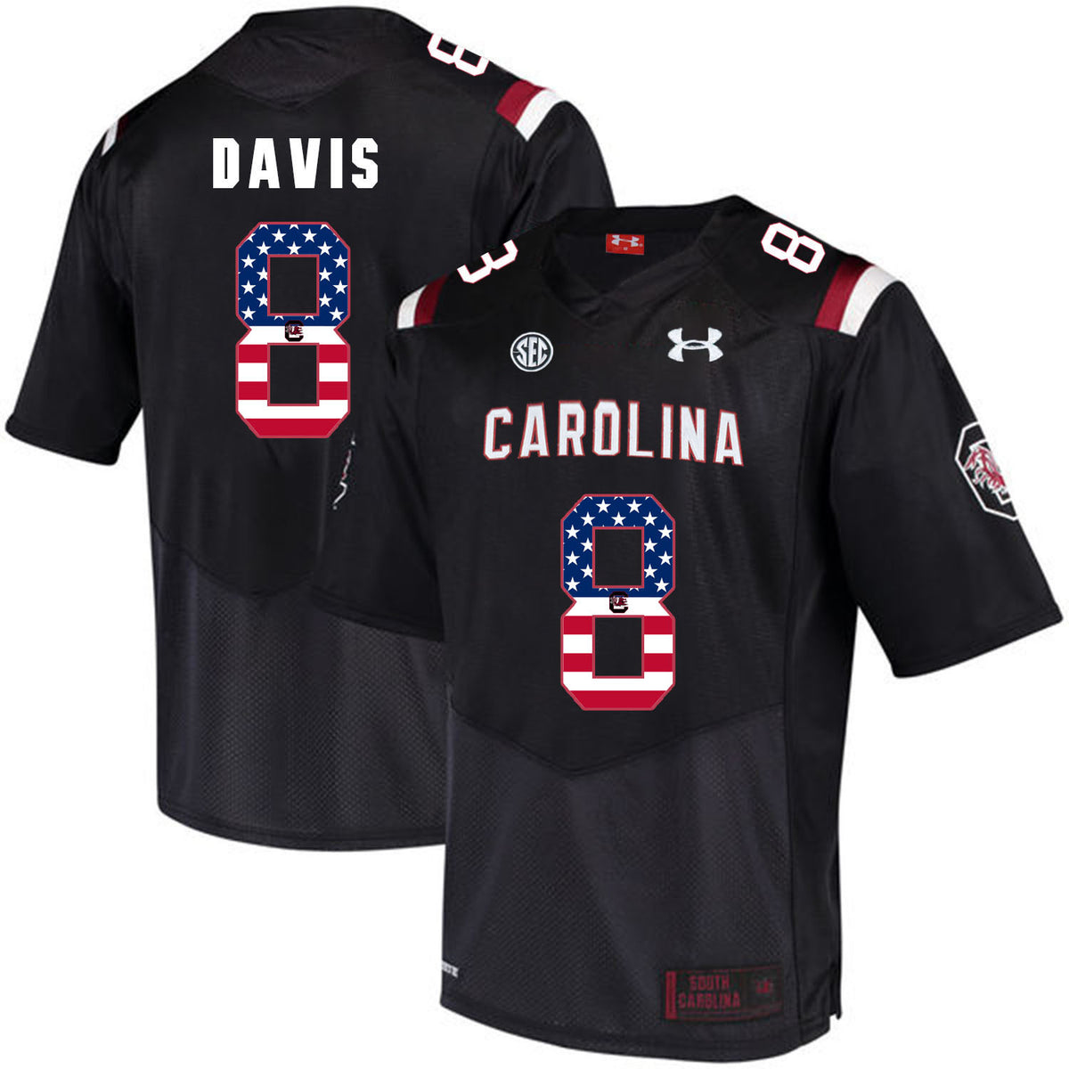 Randrecous Davis South Carolina Gamecocks black jersey