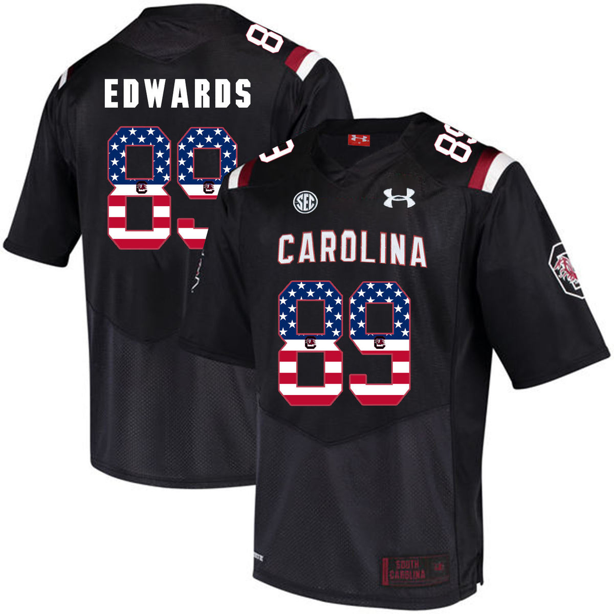 Bryan Edwards South Carolina Gamecocks black jersey