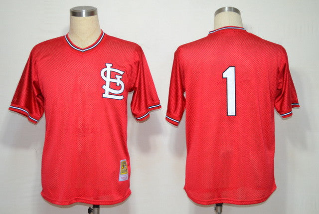 Ozzie Smith St. Louis Cardinals red jersey