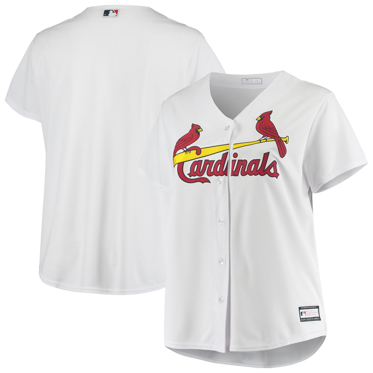 Plus Size St. Louis Cardinals white Home jersey