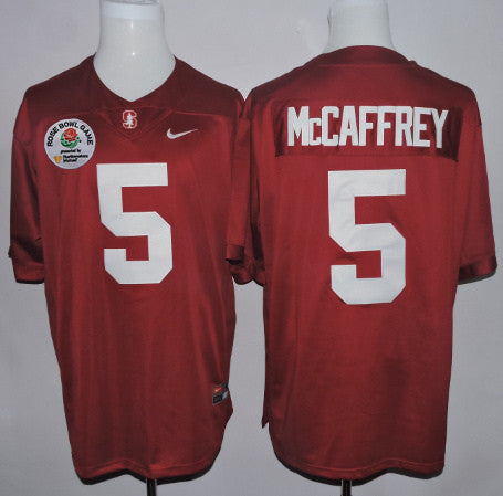 Christian McCaffrey Stanford Cardinal red jersey
