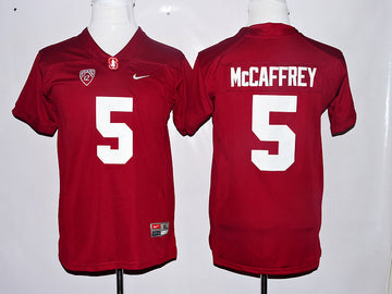 Christian McCaffrey Stanford Cardinal red jersey