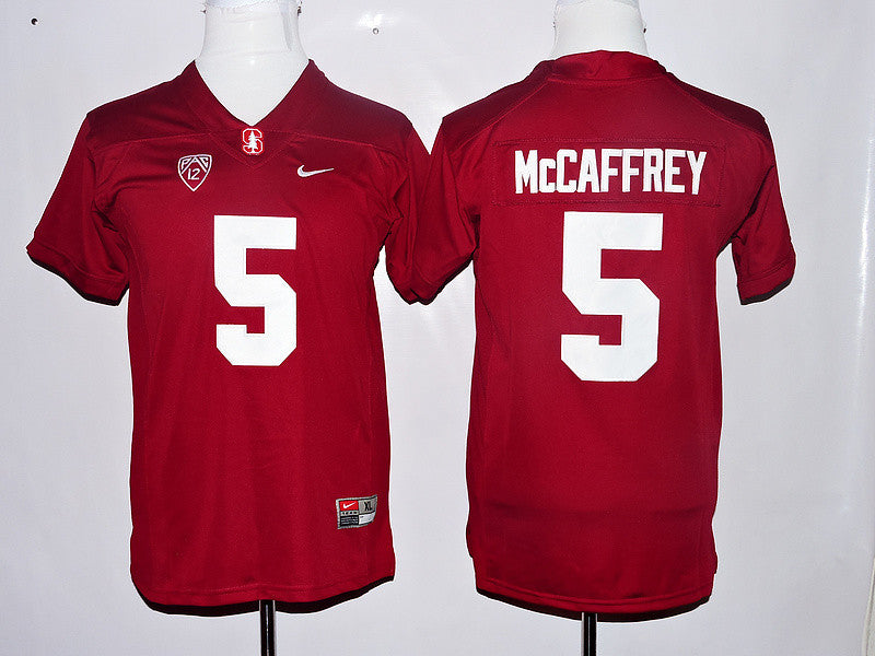 Christian McCaffrey Stanford Cardinal red jersey