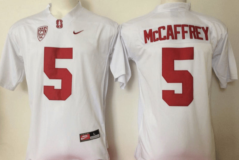 Christian McCaffrey Stanford Cardinal white jersey