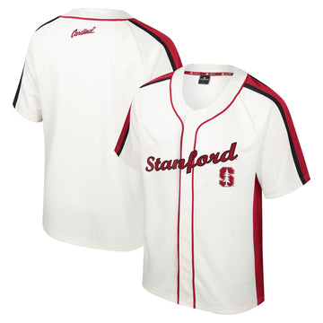 Colosseum Ruth Button-up Stanford Cardinal cream jersey