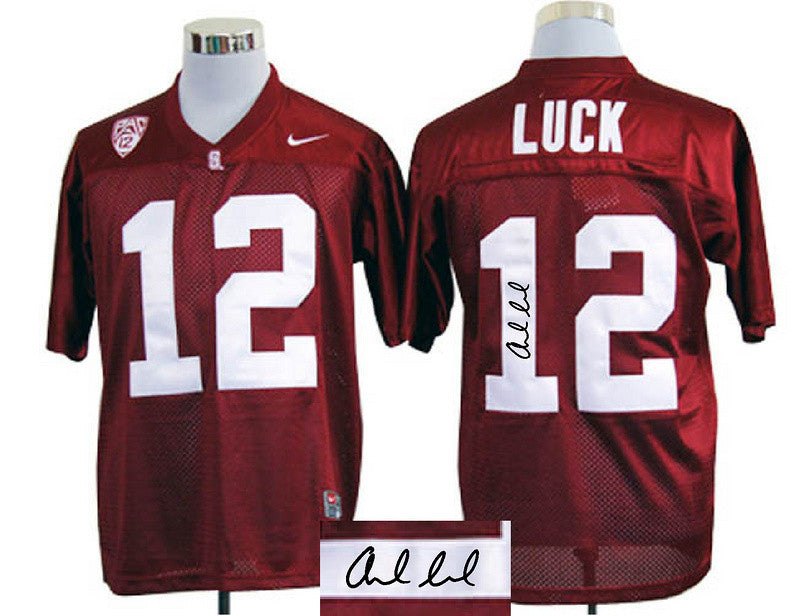 Stanford Cardinals Stanford Cardinals 12 Luck red jersey