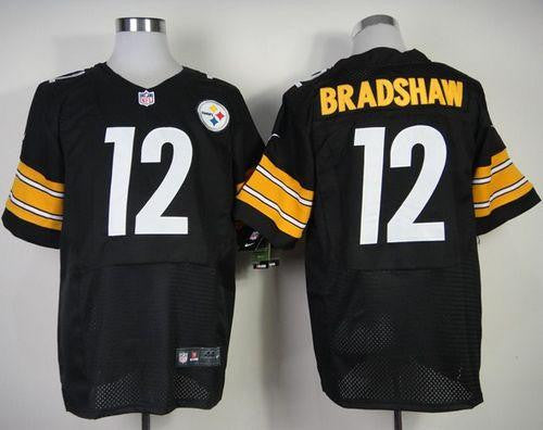Terry Bradshaw Pittsburgh Steelers black Elite jersey