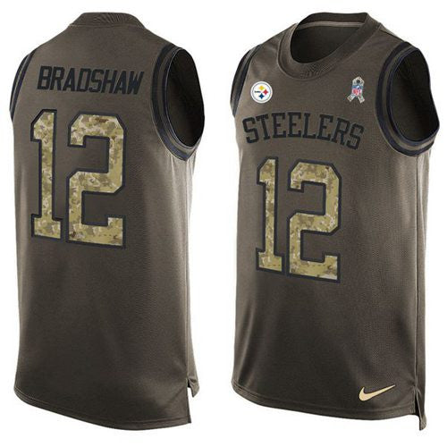 Terry Bradshaw Pittsburgh Steelers green Salute To Service jersey