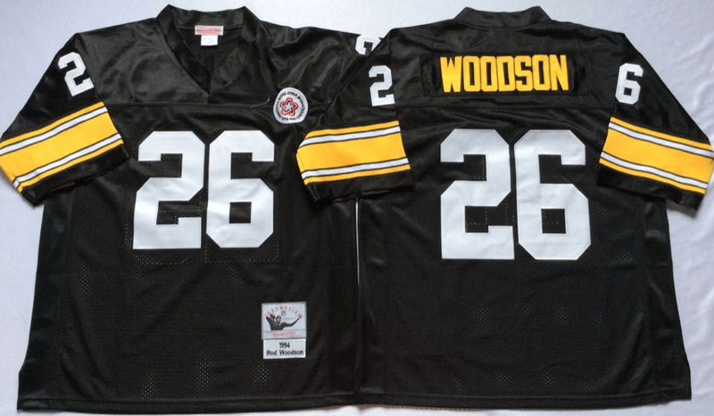 Rod Woodson Pittsburgh Steelers black Throwback jersey