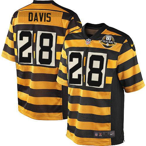 Sean Davis Pittsburgh Steelers yellow Elite jersey