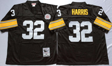 Franco Harris Pittsburgh Steelers black Throwback jersey