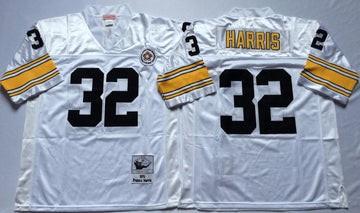 Franco Harris Pittsburgh Steelers white Throwback jersey